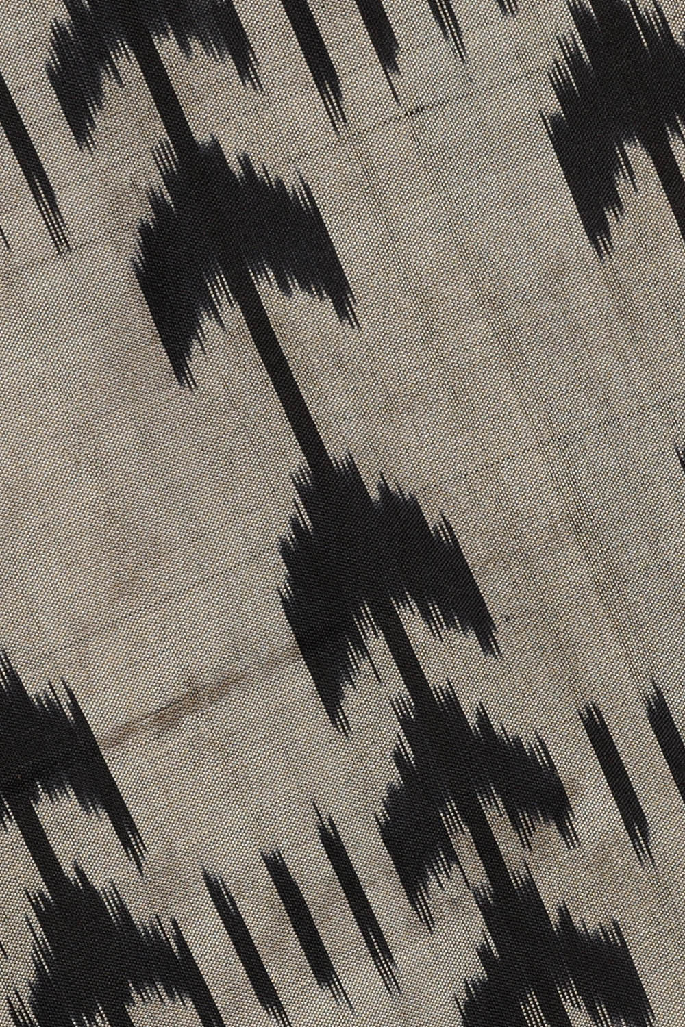 Image of Grey Pochampally Ikat Silk Saree