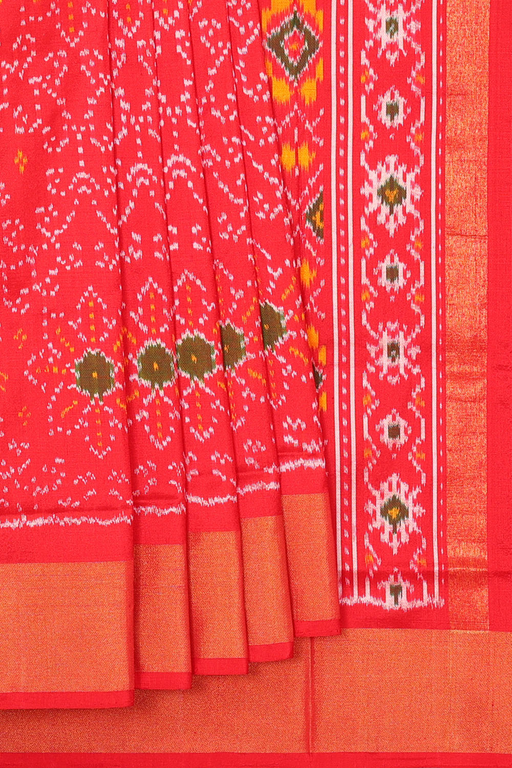 Image of red-pochampally-ikat-silk-saree-p-18940645