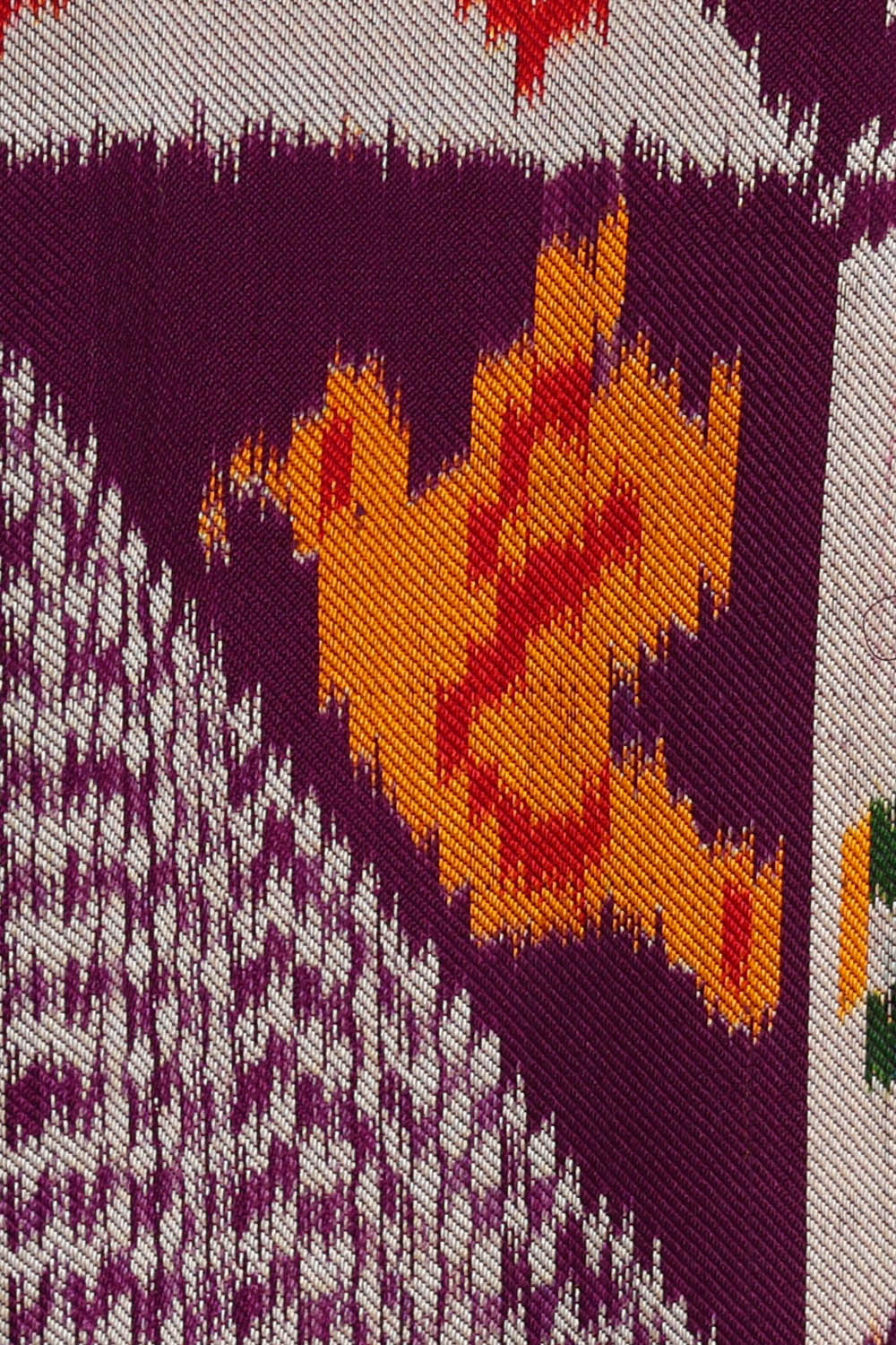 Image of Purple Pochampally Ikat Silk Saree