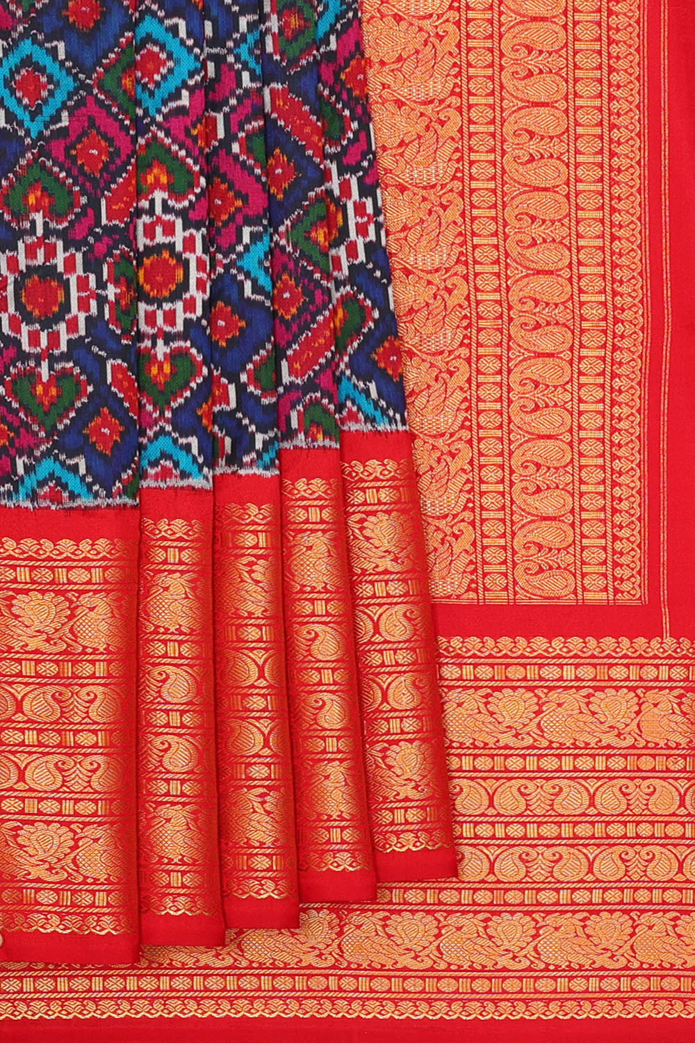 Image of Pochampally Ikat Silk Saree
