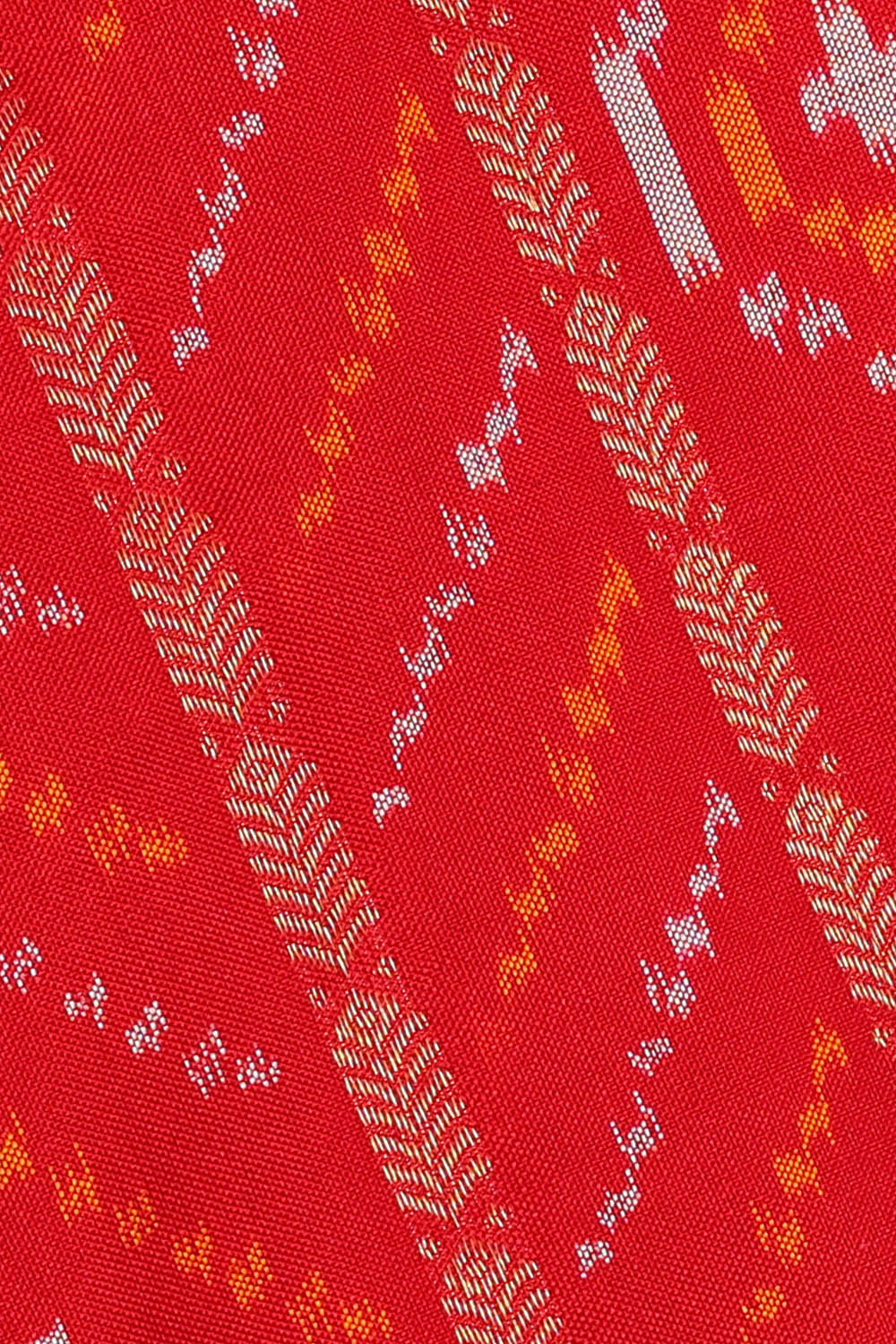 Image of Pochampally Red Ikat Silk Saree