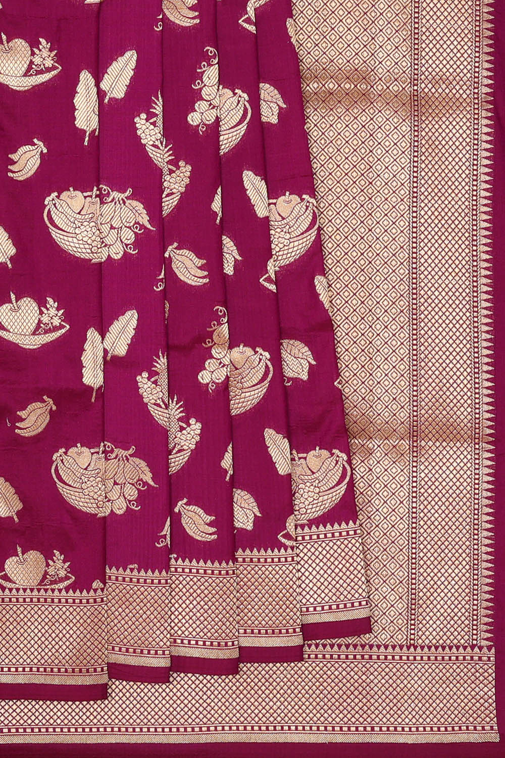 Image of Purple Banarasi Silk Saree