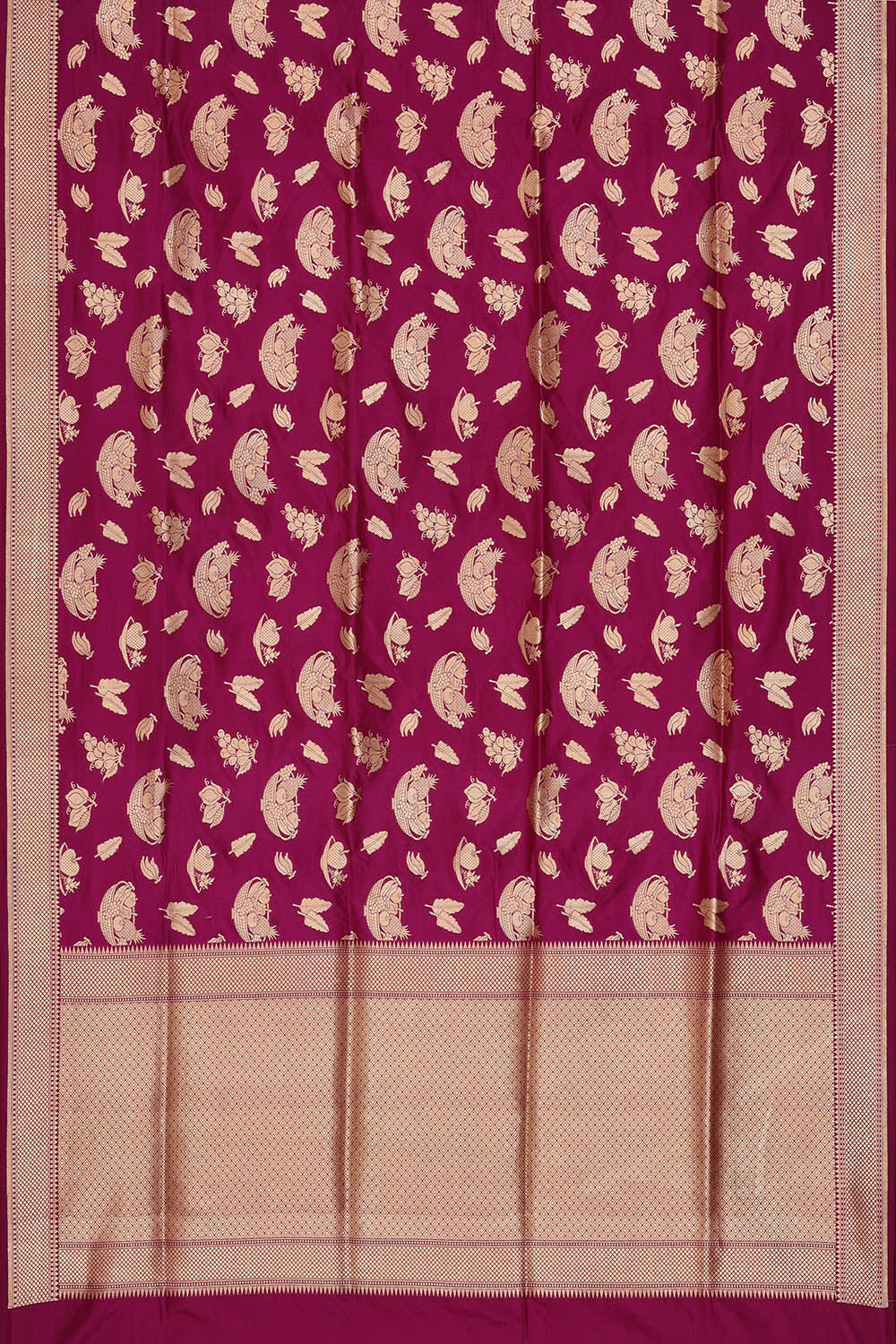 Image of Purple Banarasi Silk Saree