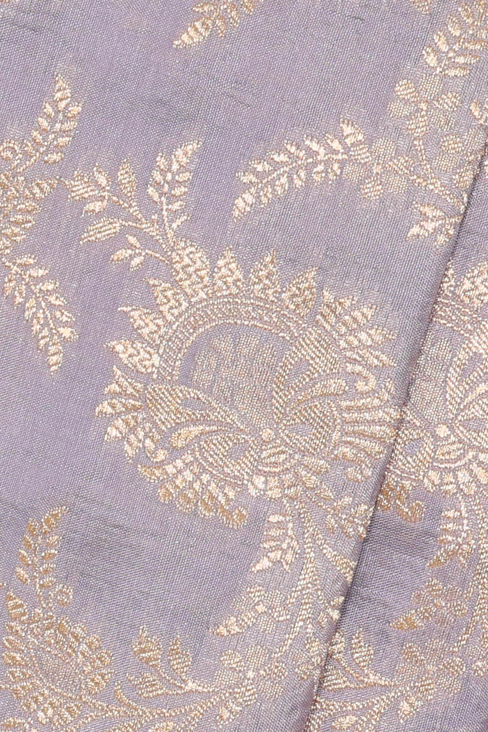 Image of Lavender-Purple Banarasi Silk Saree