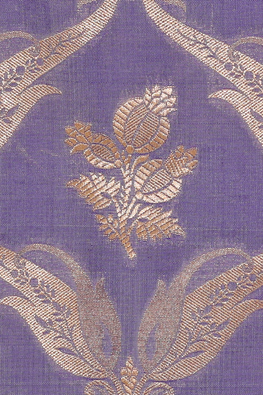 Image of Purple Banarasi Silk Saree