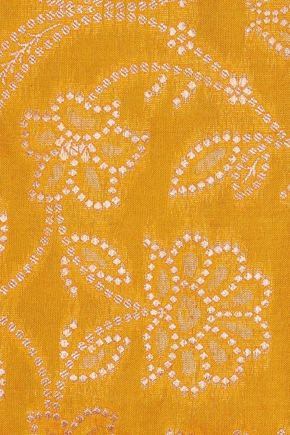 Image of Mustard Banarasi Silk Saree