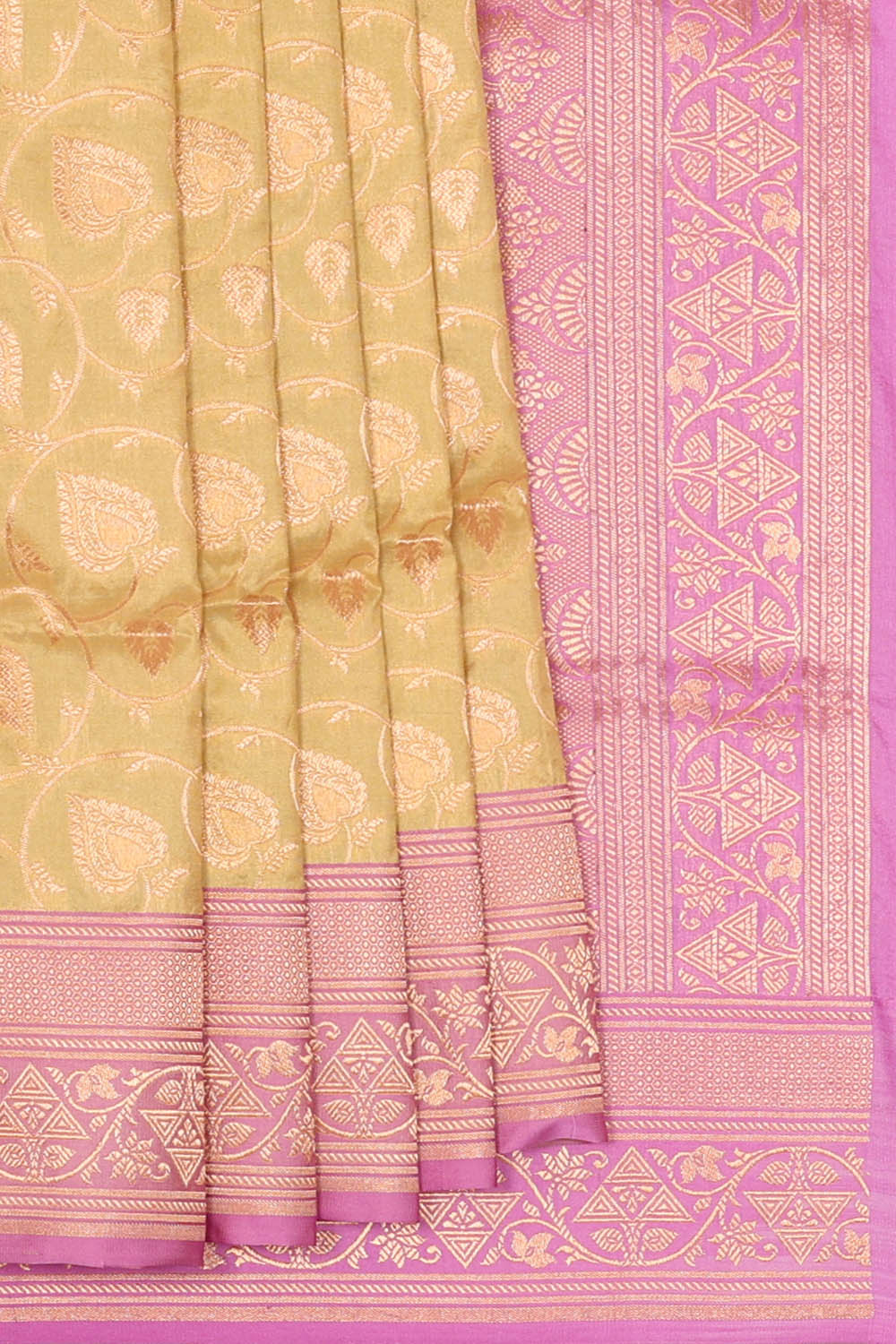 Image of Green Banarasi Silk Saree
