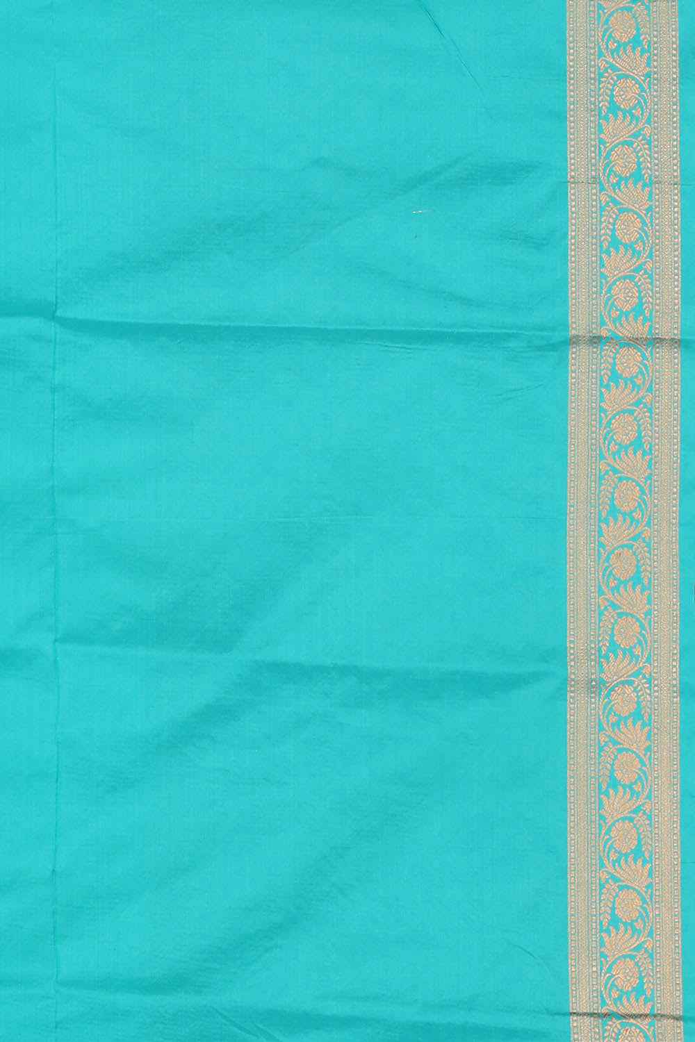 Image of Blueberry Blue Banarasi Brocade Silk Saree