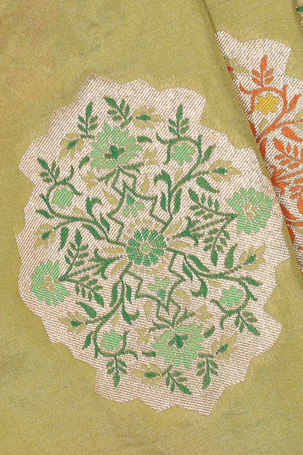 Image of Mehendi Green Banarasi Silk Saree