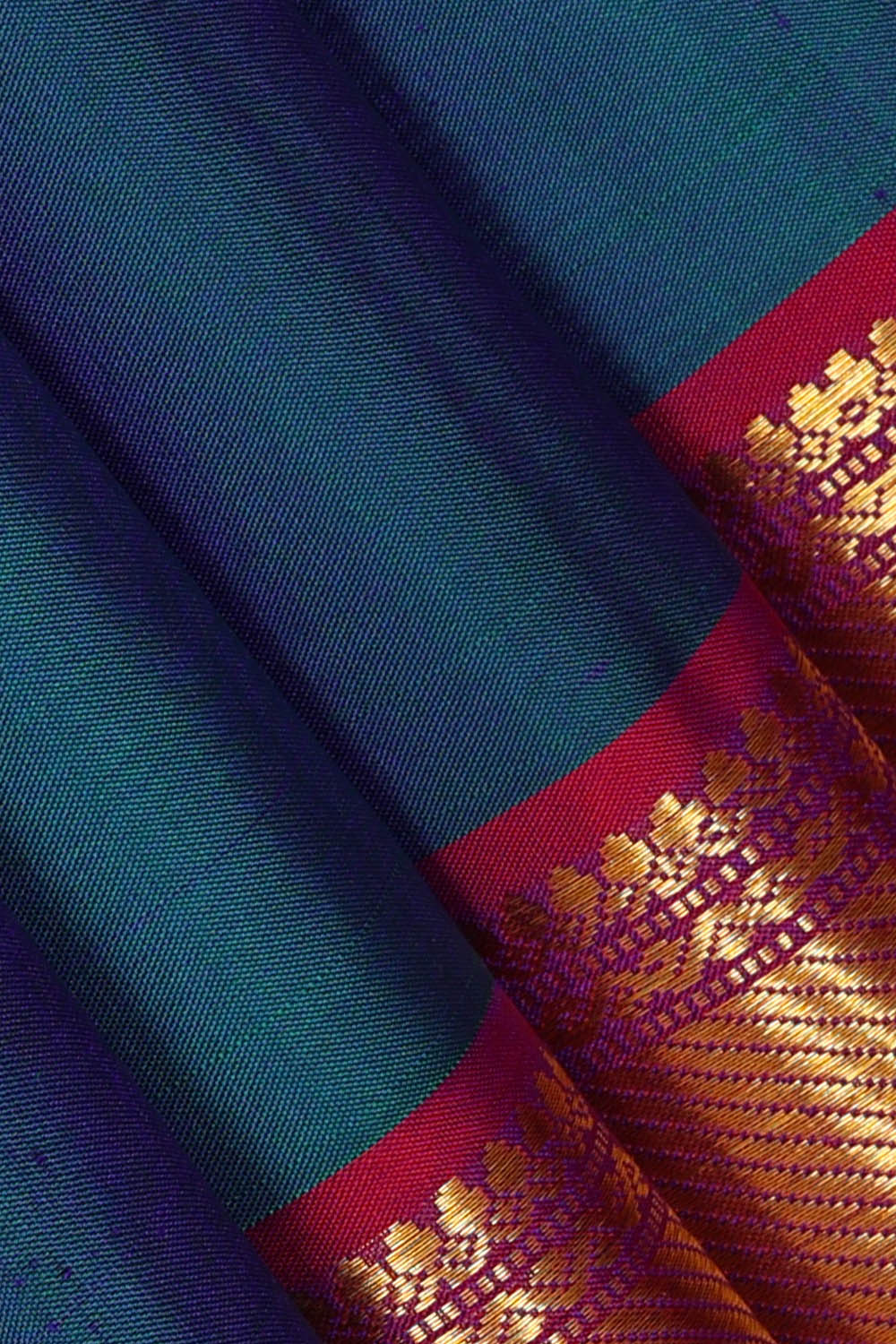 Image of Blue Arani Silk Saree