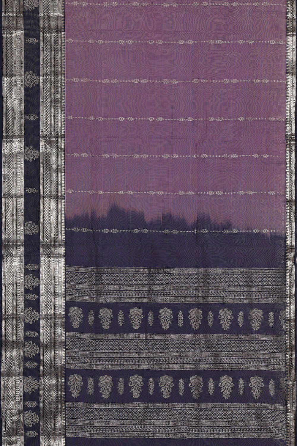 Image of Purple Kuppadam Silk Cotton Saree