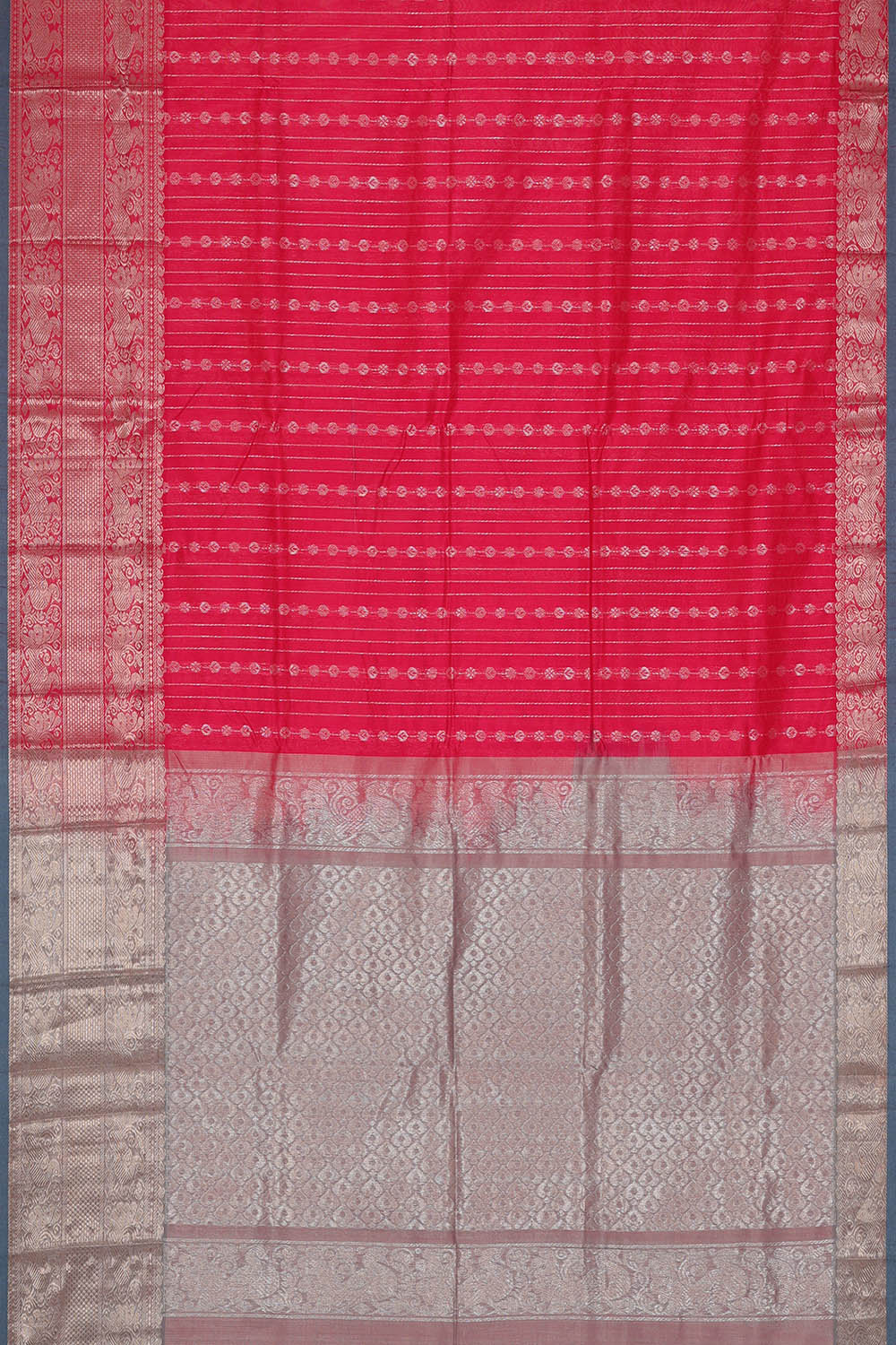 Image of Pink Kuppadam Cotton Silk Saree