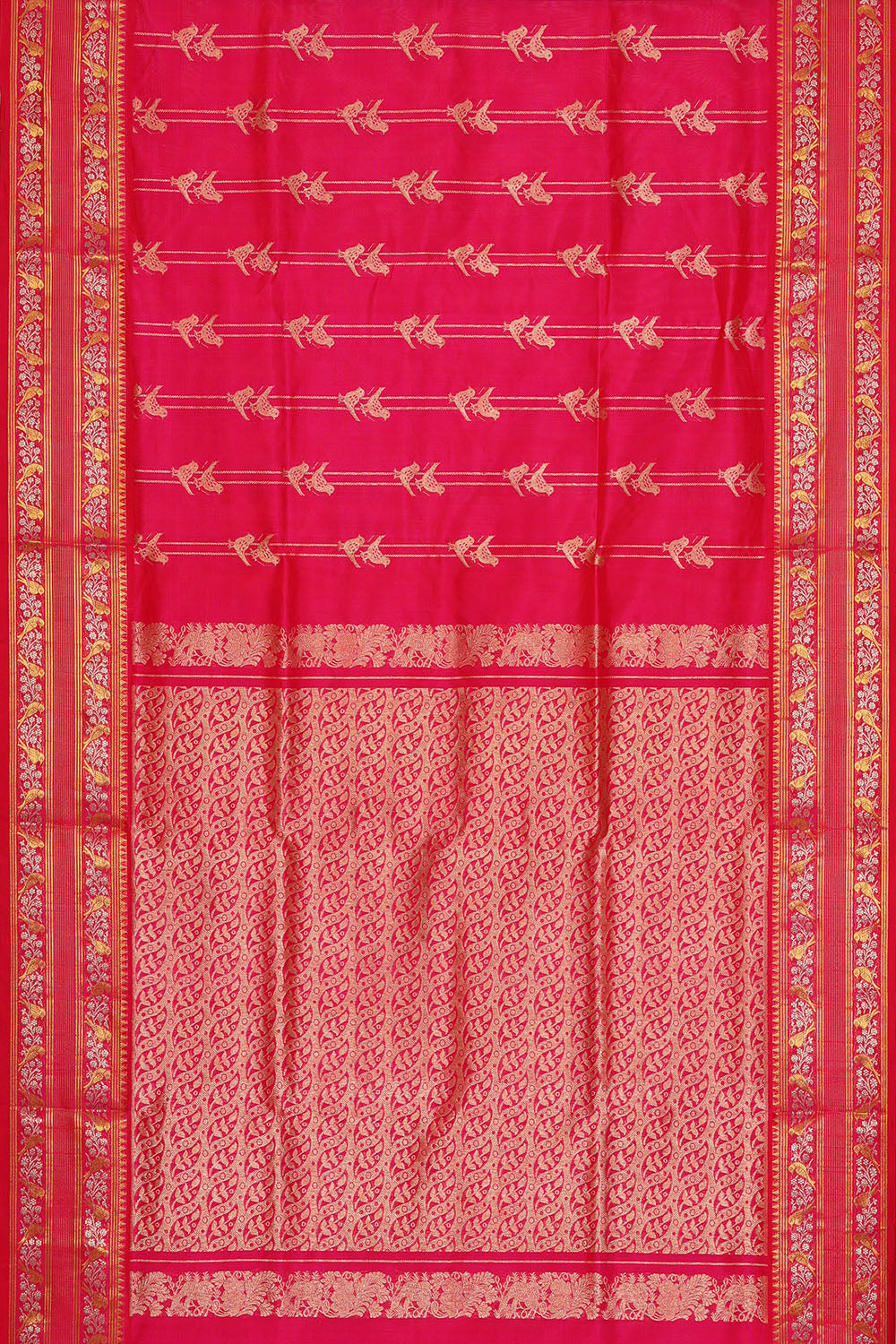 Image of Pink Venkatgiri Silk Saree