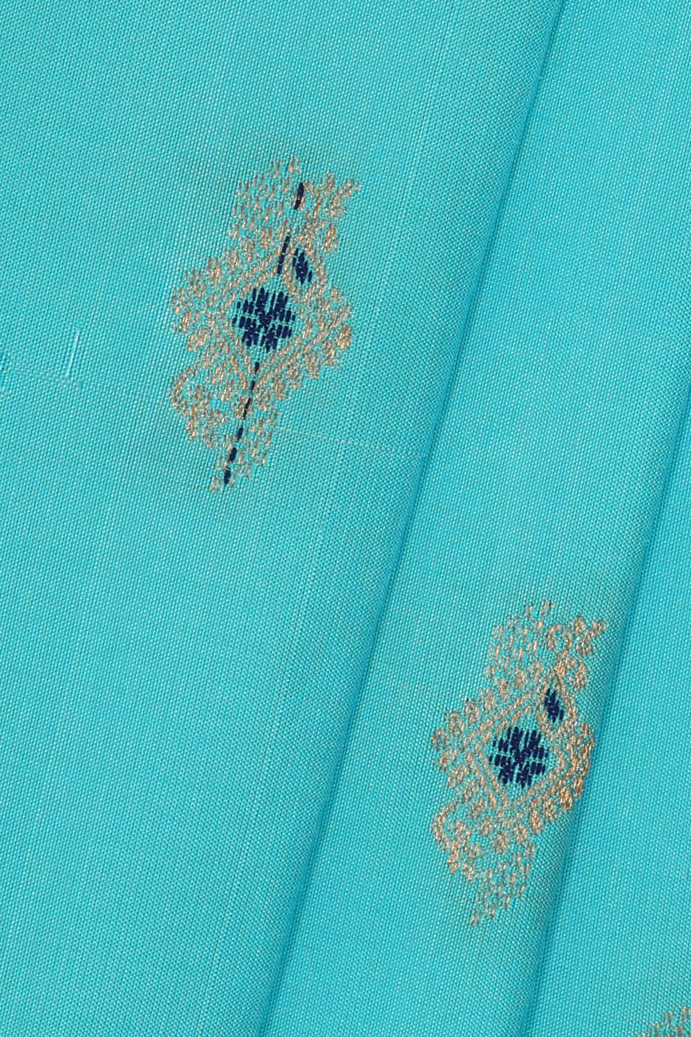 Image of Sky Blue Gadwal Silk Saree