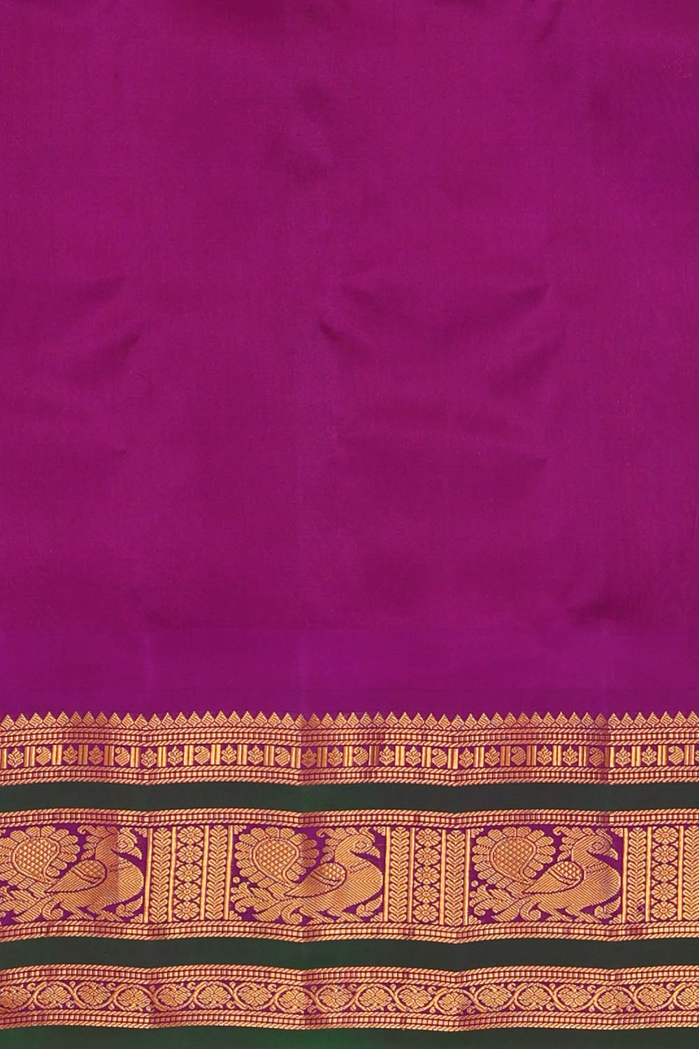 Image of Aqua Blue Gadwal Silk Saree