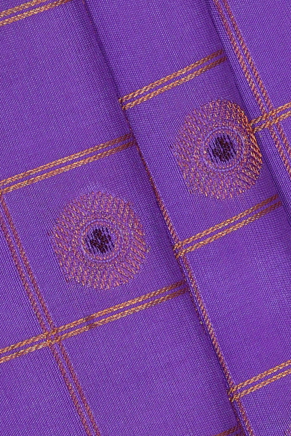 Image of Lavender Purple Gadwal Silk Saree