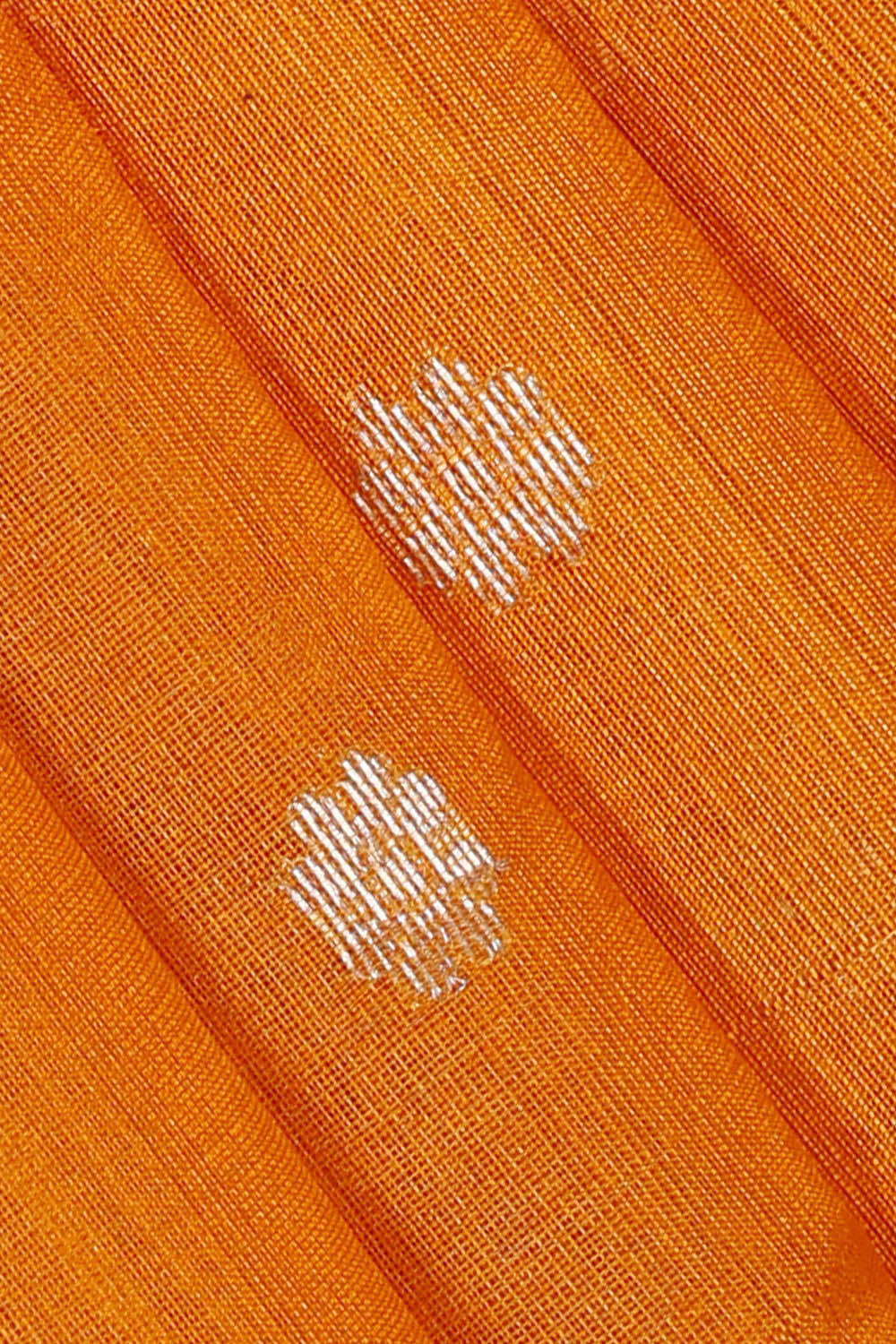Image of Orange Chanderi Silk Cotton Saree