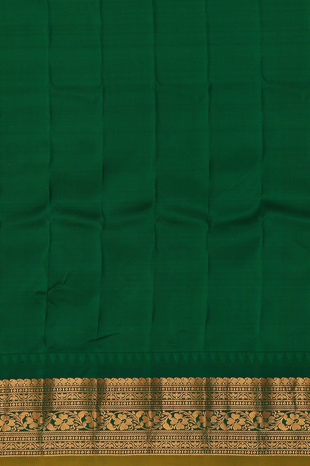 Image of Peach-pink Gadwal Silk Kattam Saree
