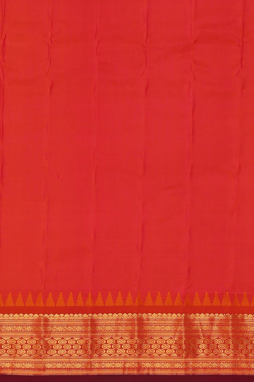 Image of Beige Gadwal Silk Saree