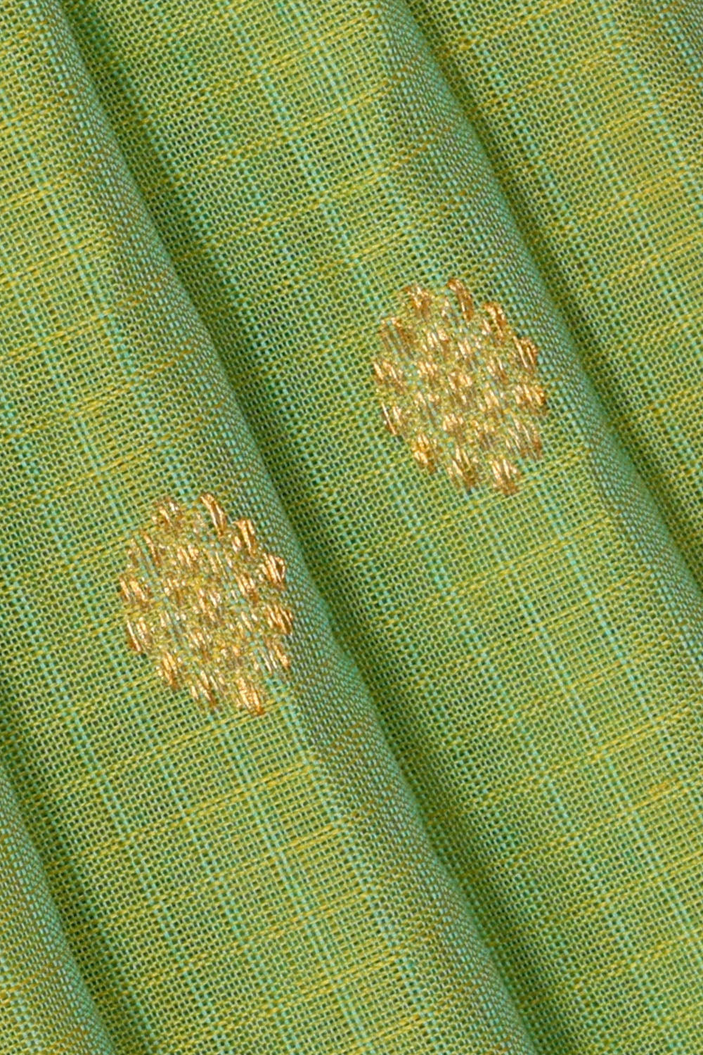 Image of Mint-green Gadwal Silk Kattam Saree