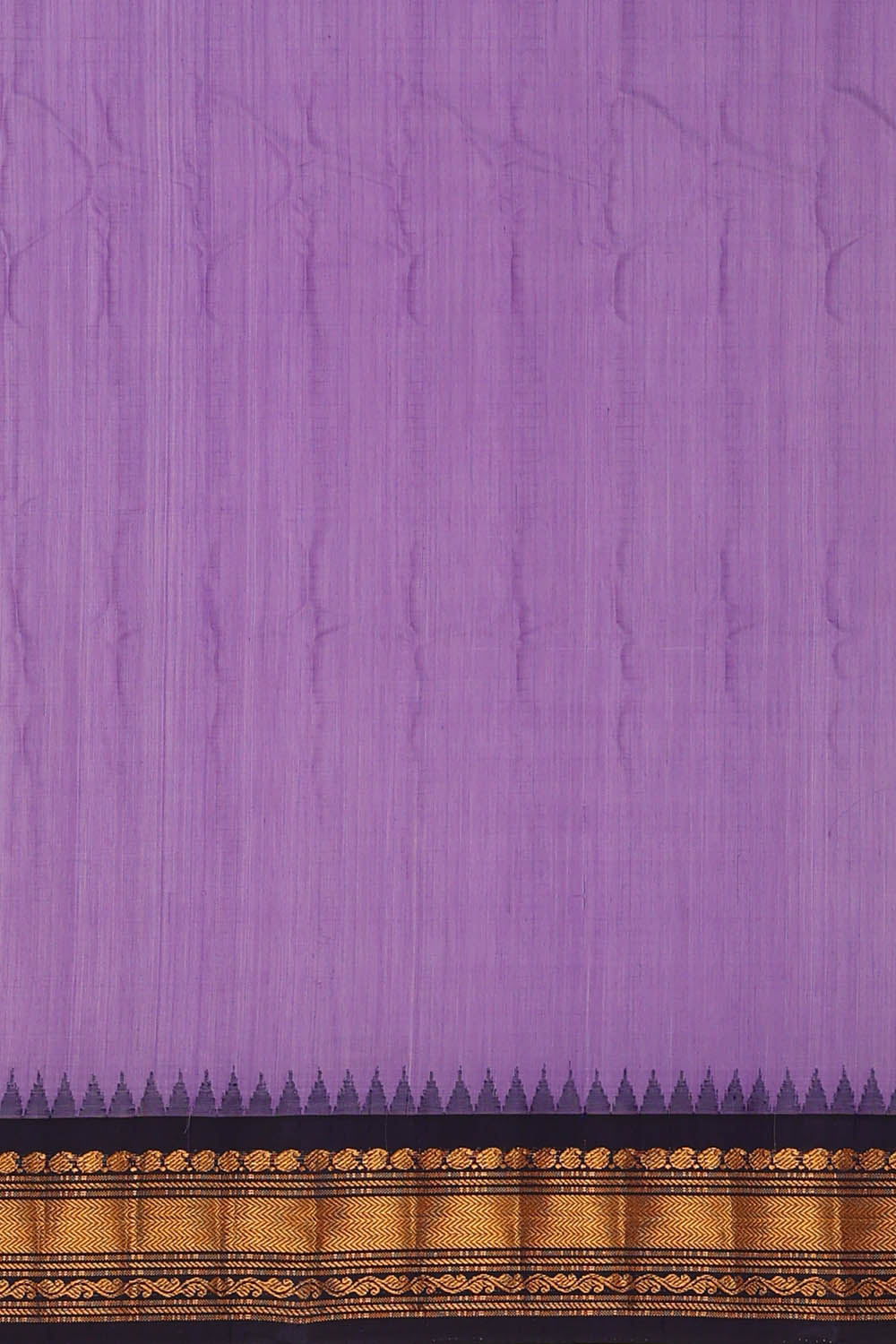 Image of Lavender-Purple Gadwal Silk Kattam Saree