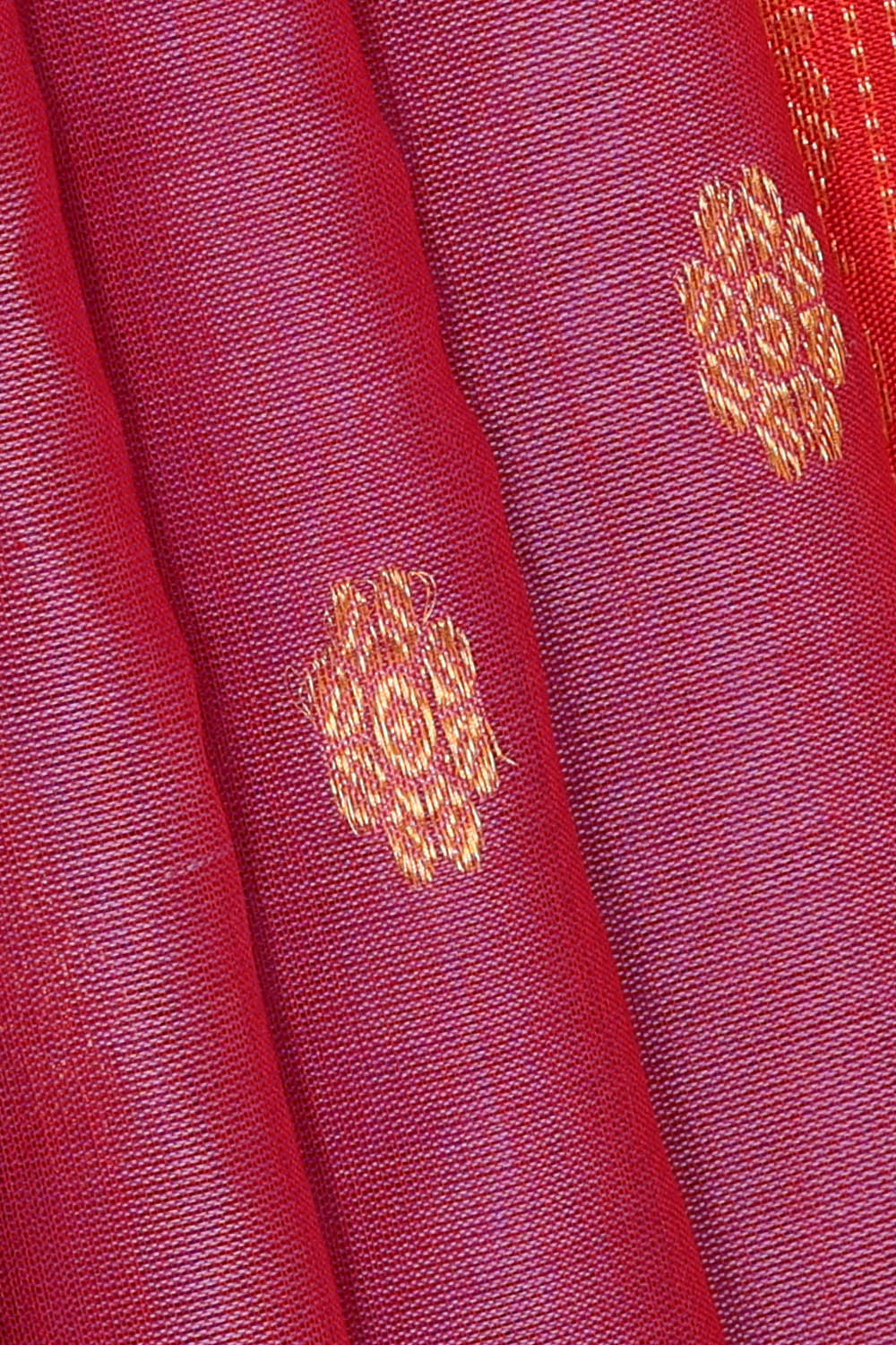 Image of Lavender-Pink Gadwal Silk Saree