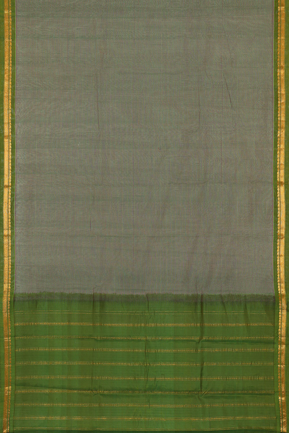 Image of Dual-tone purple-Green mix Cotton Gadwal Saree