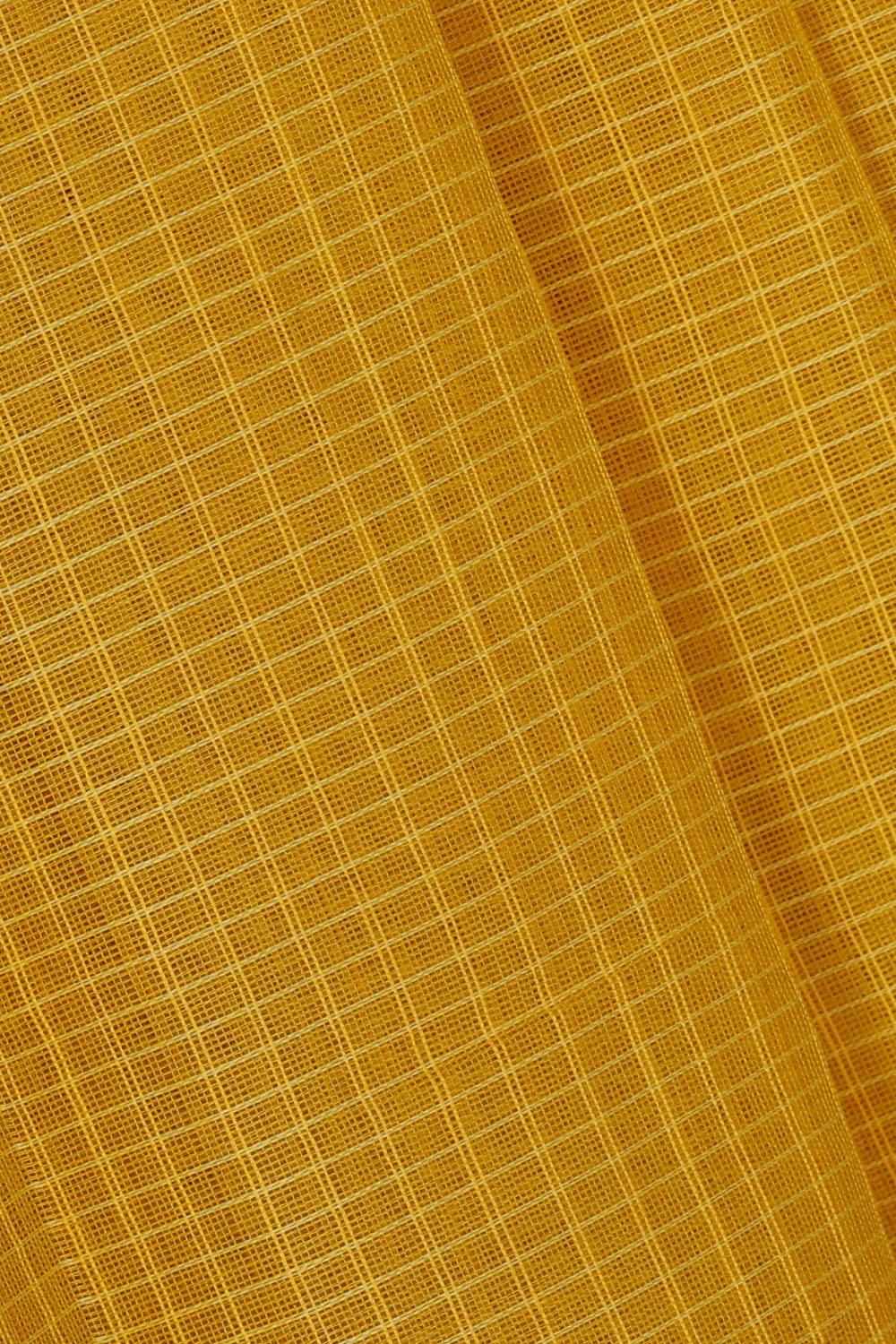 Image of Yellow Cotton Gadwal Saree