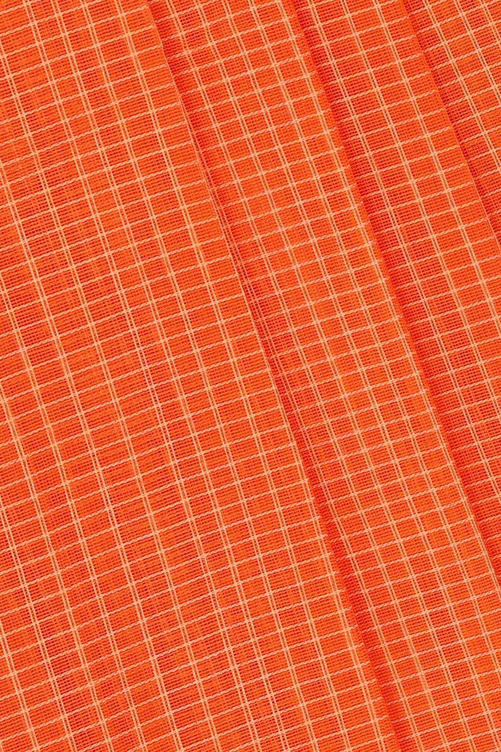 Image of Orange Cotton Gadwal Saree