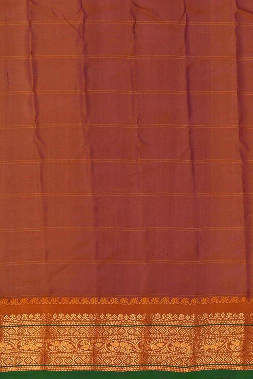 Image of Purple Gadwal Silk Kattam Saree