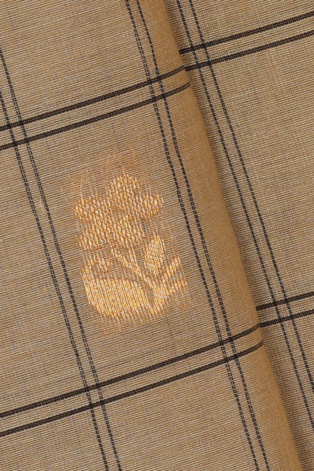 Image of Grey Gadwal Silk Kattam Saree