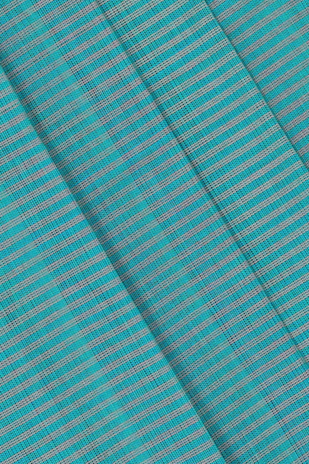 Image of Sky-Blue Cotton Gadwal Saree