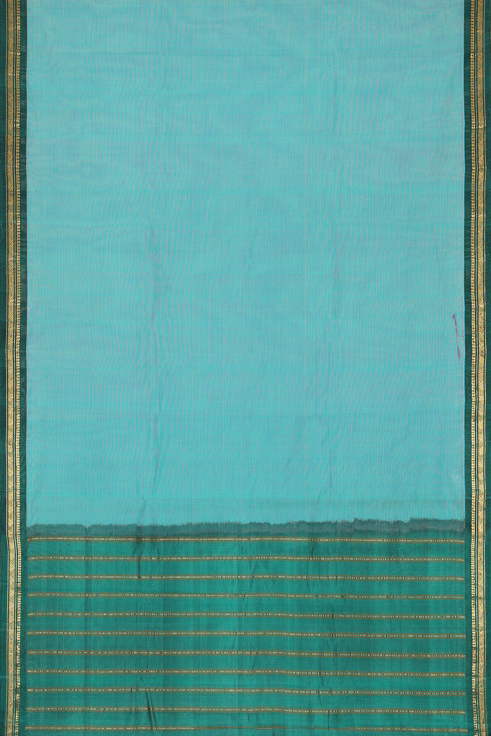 Image of Sky-Blue Cotton Gadwal Saree