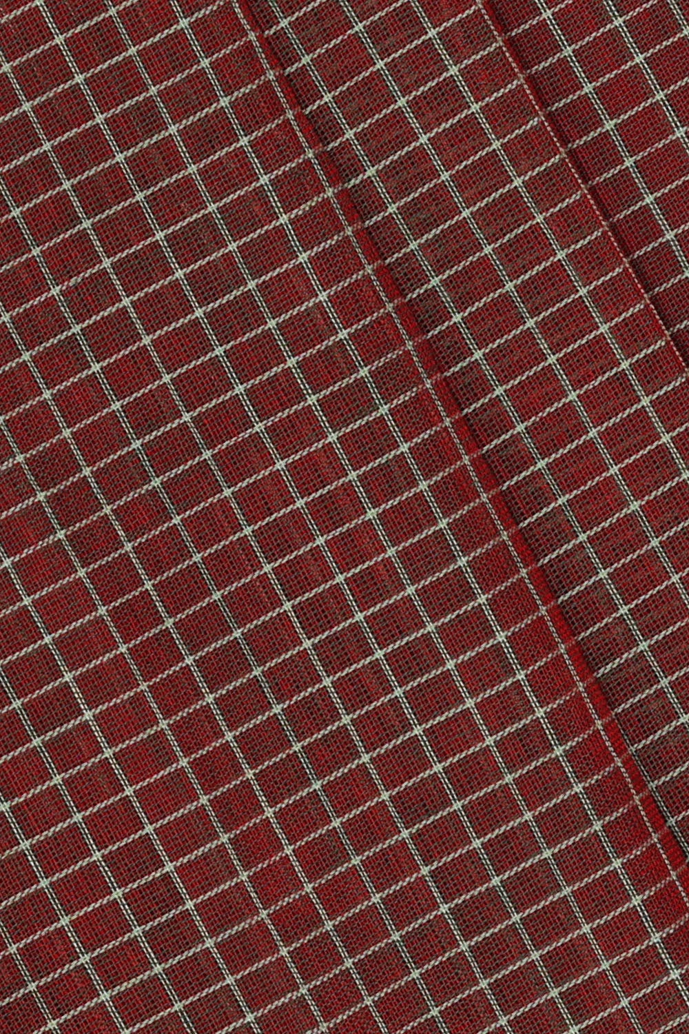Image of Brown Cotton Gadwal Saree