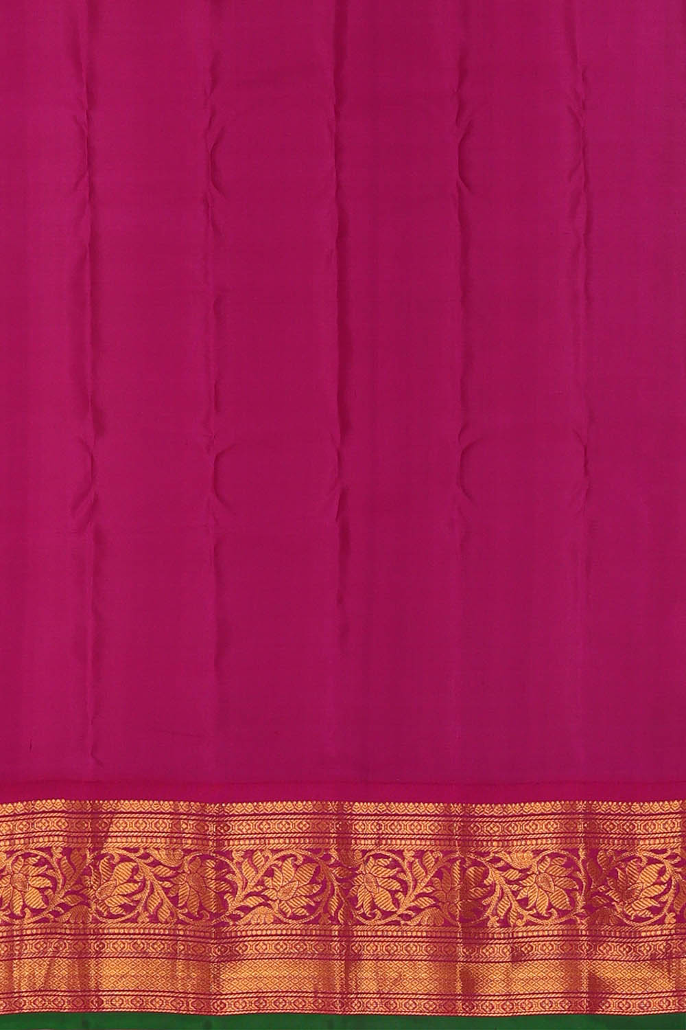 Image of Olive Green Gadwal Silk Saree