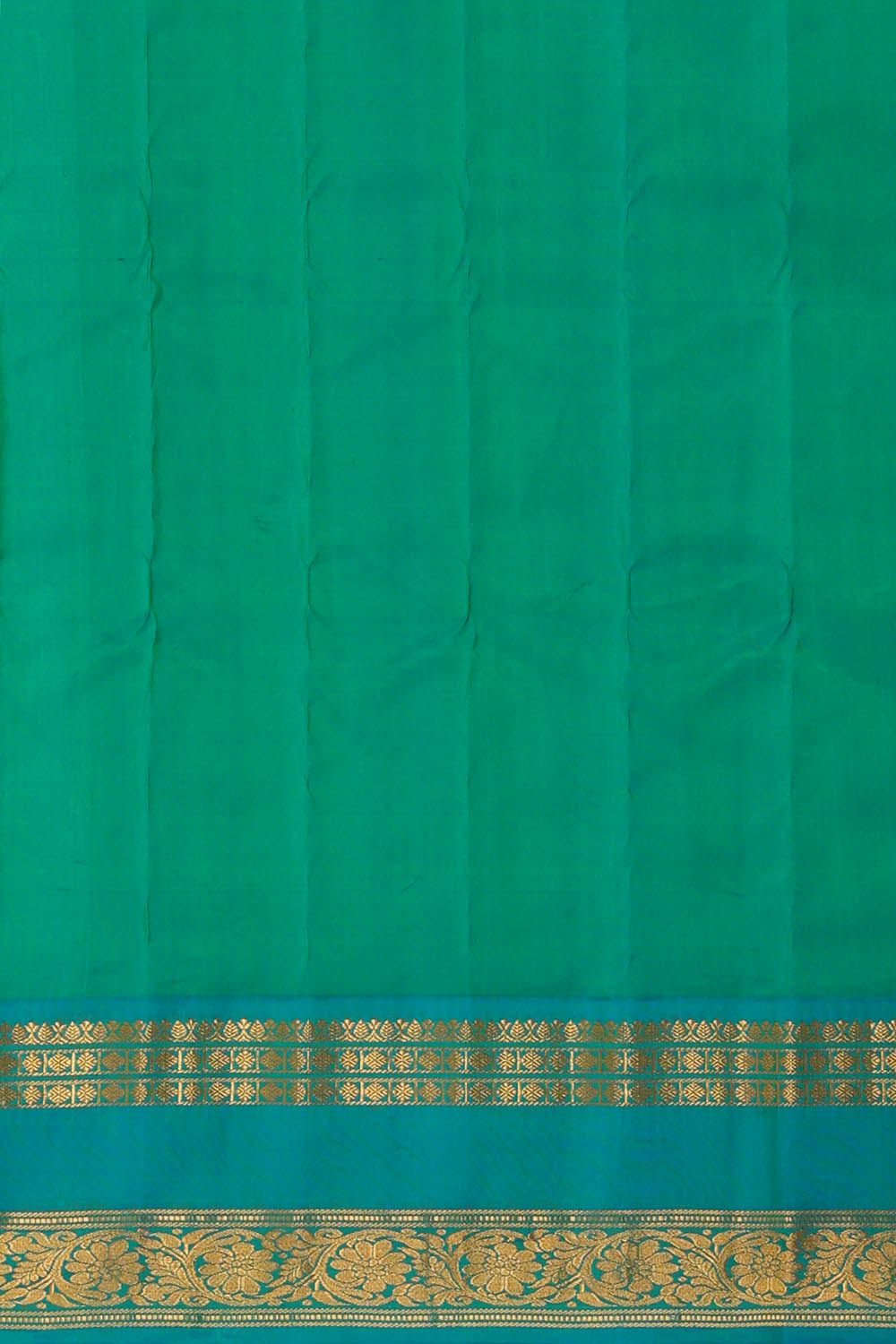 Image of Black Gadwal Silk Saree