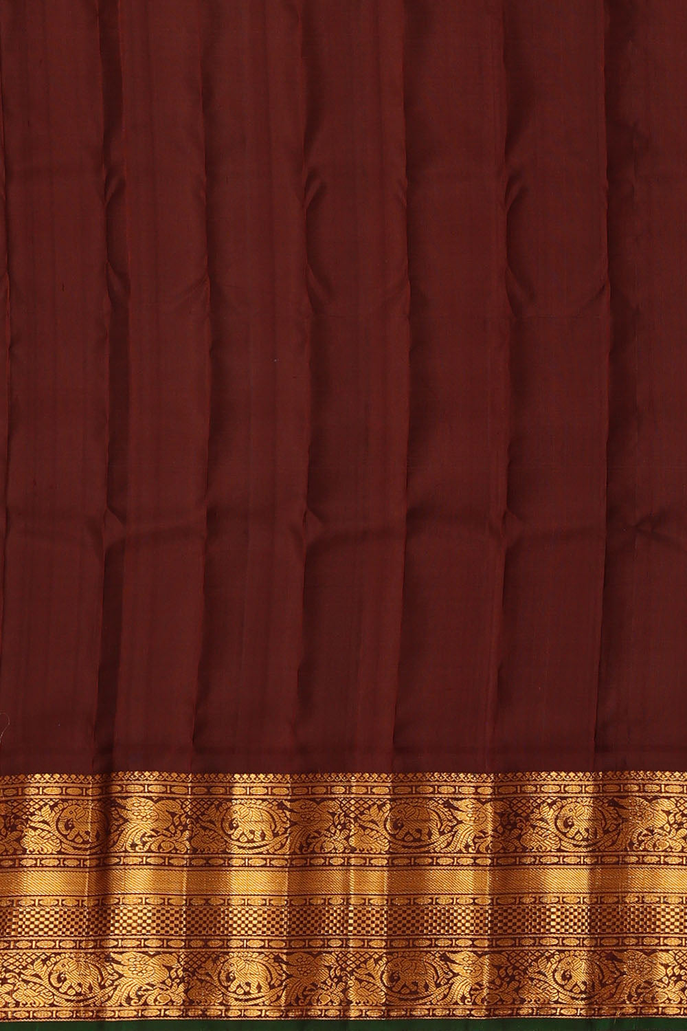 Image of Steel-Grey Gadwal Silk Saree
