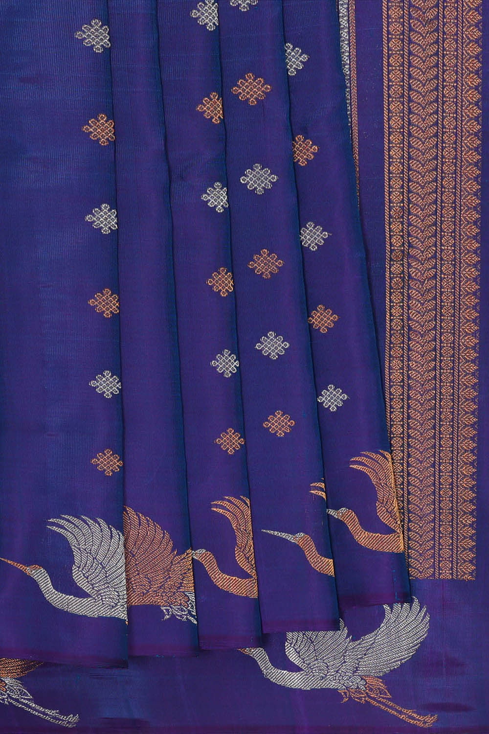 Image of Royal Blue Gadwal Silk Saree