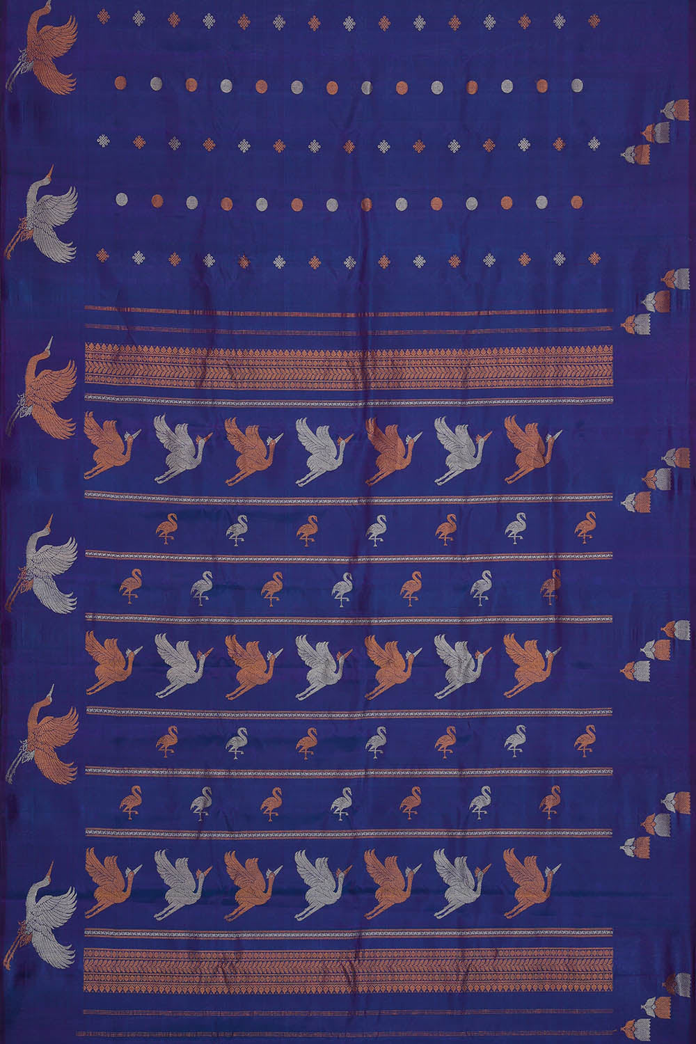 Image of Royal Blue Gadwal Silk Saree