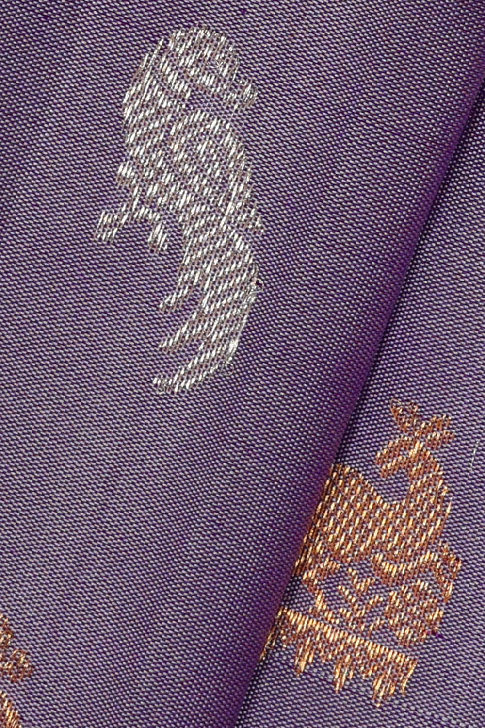 Image of Purple Gadwal Silk Saree