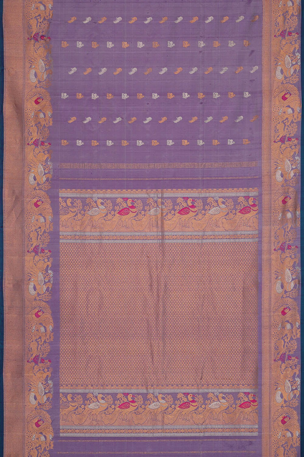 Image of Purple Gadwal Silk Saree