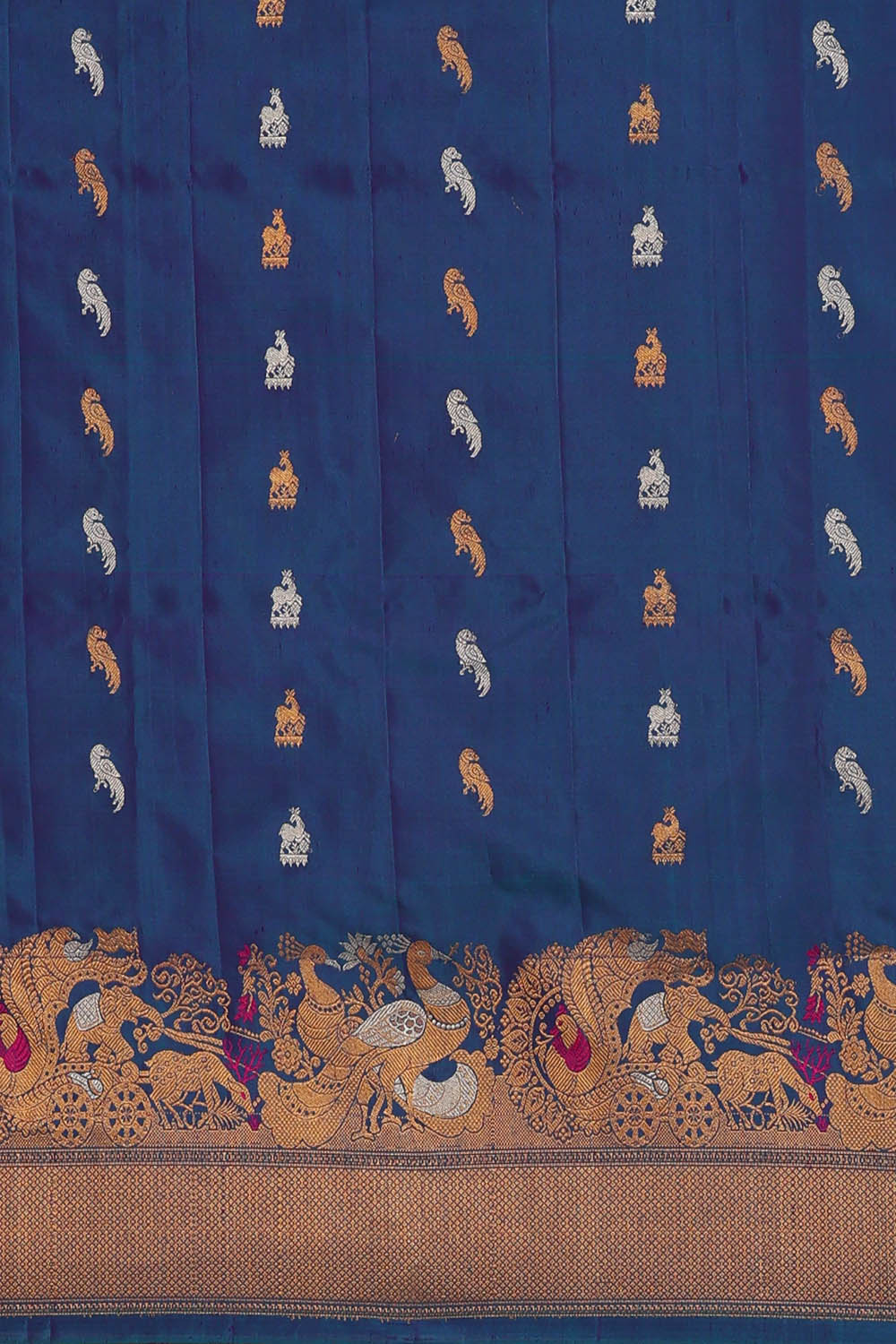 Image of Purple Gadwal Silk Saree