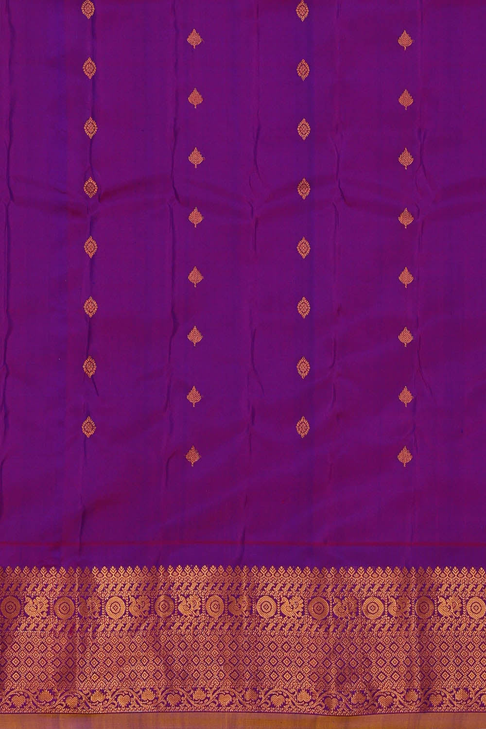 Image of Peach Gadwal Silk Saree
