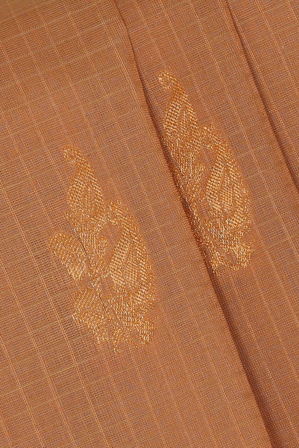 Image of Beige Gadwal Silk Kattam Saree