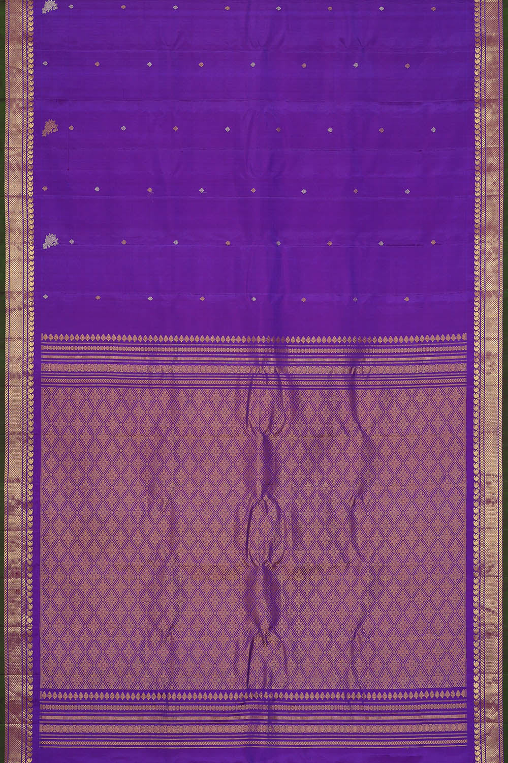 Image of Purple Gadwal Silk Saree