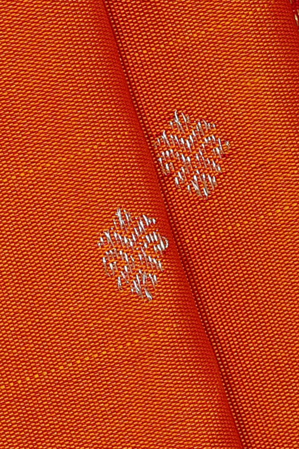 Image of Orange Gadwal Silk Saree