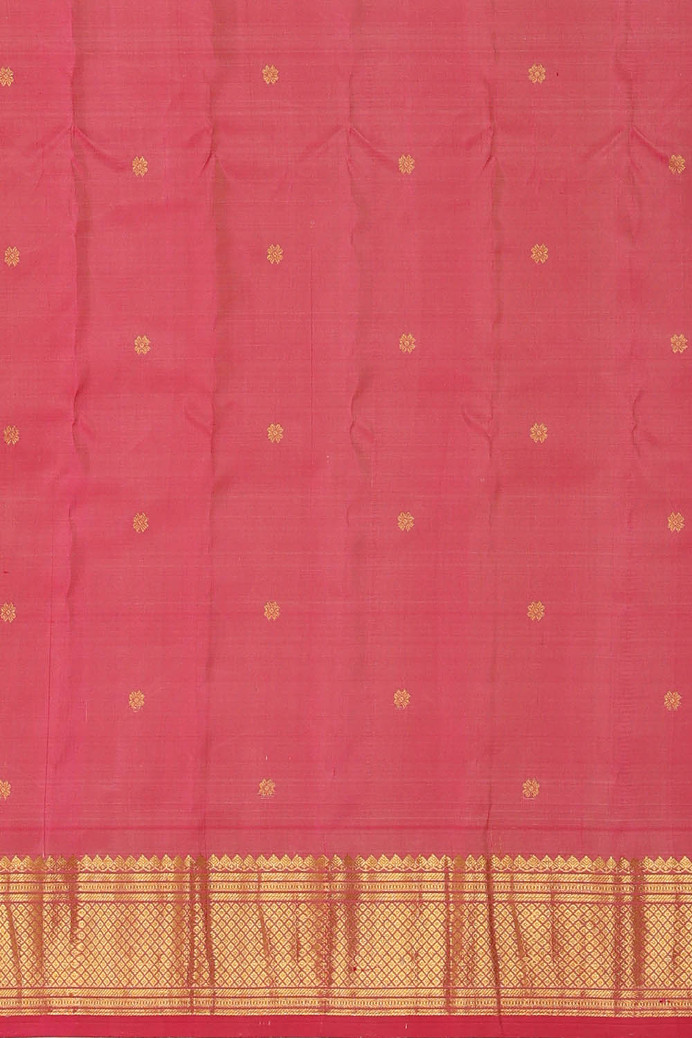 Image of Beige Gadwal Silk Saree