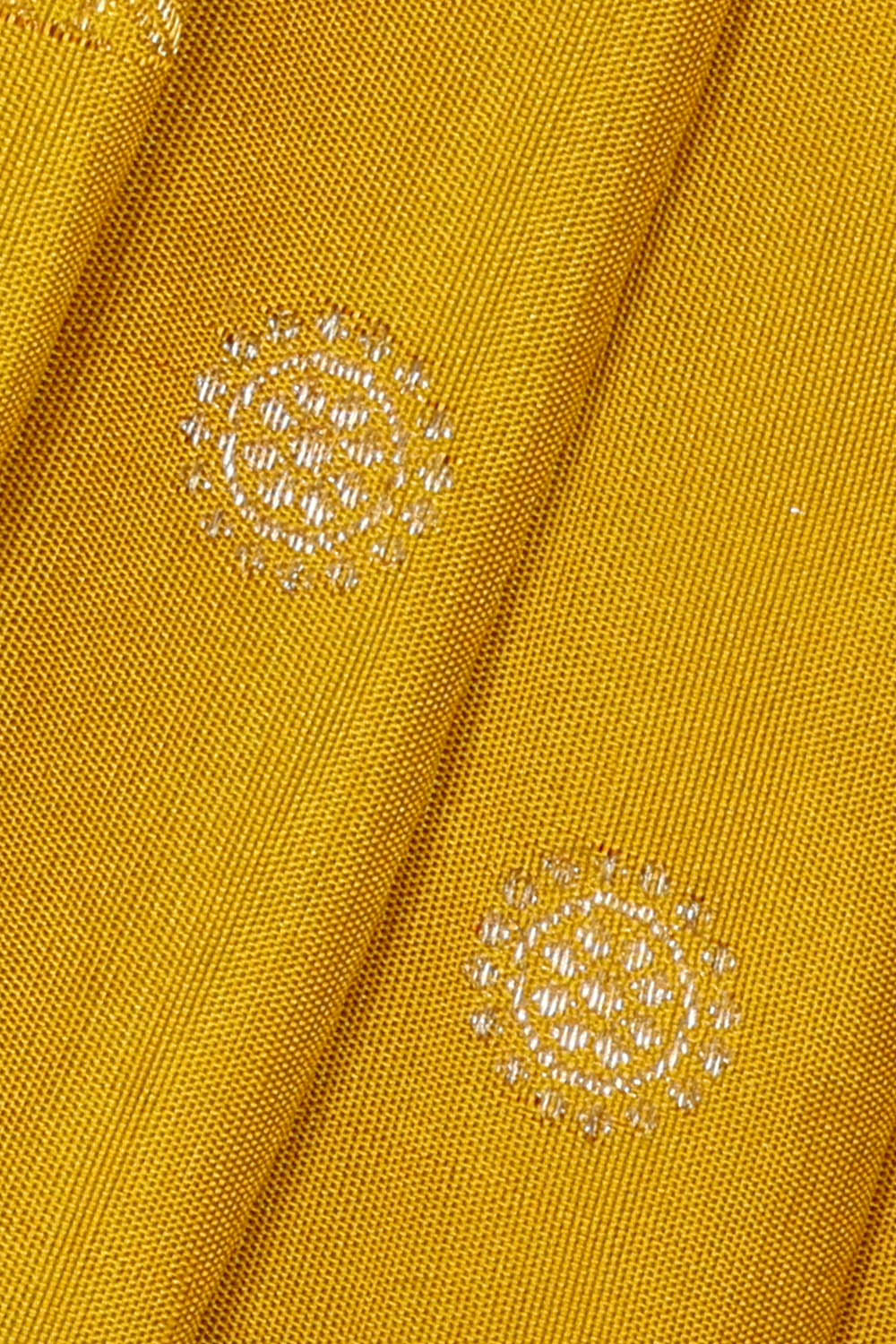 Image of Yellow Gadwal Silk Saree