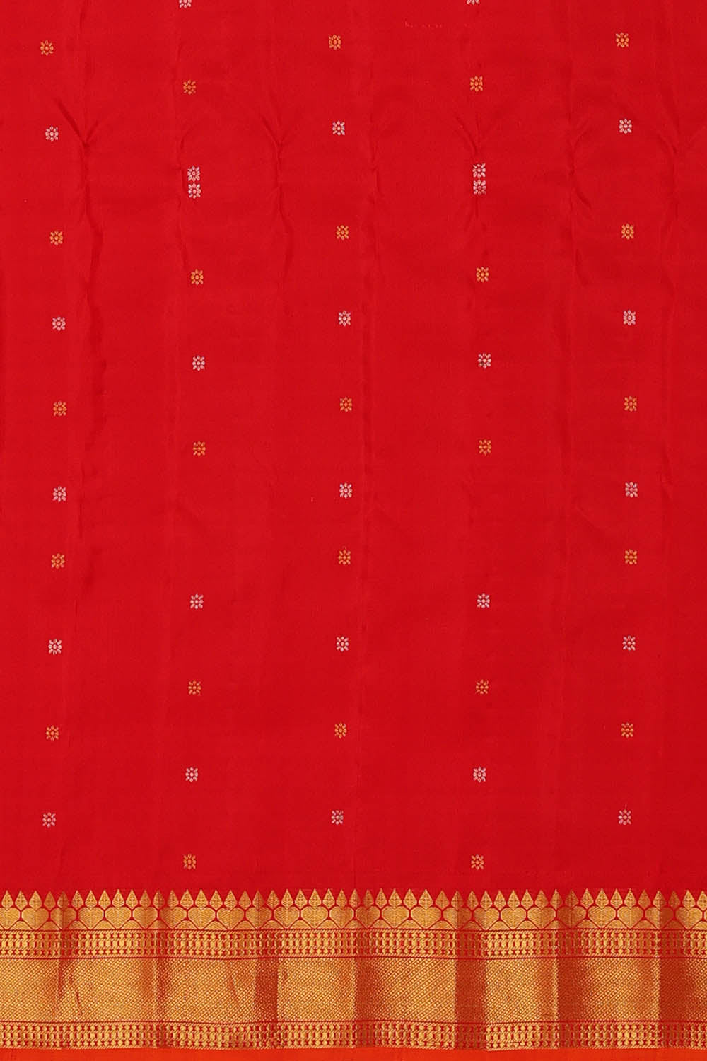 Image of Mustard Kattam Gadwal Silk Saree