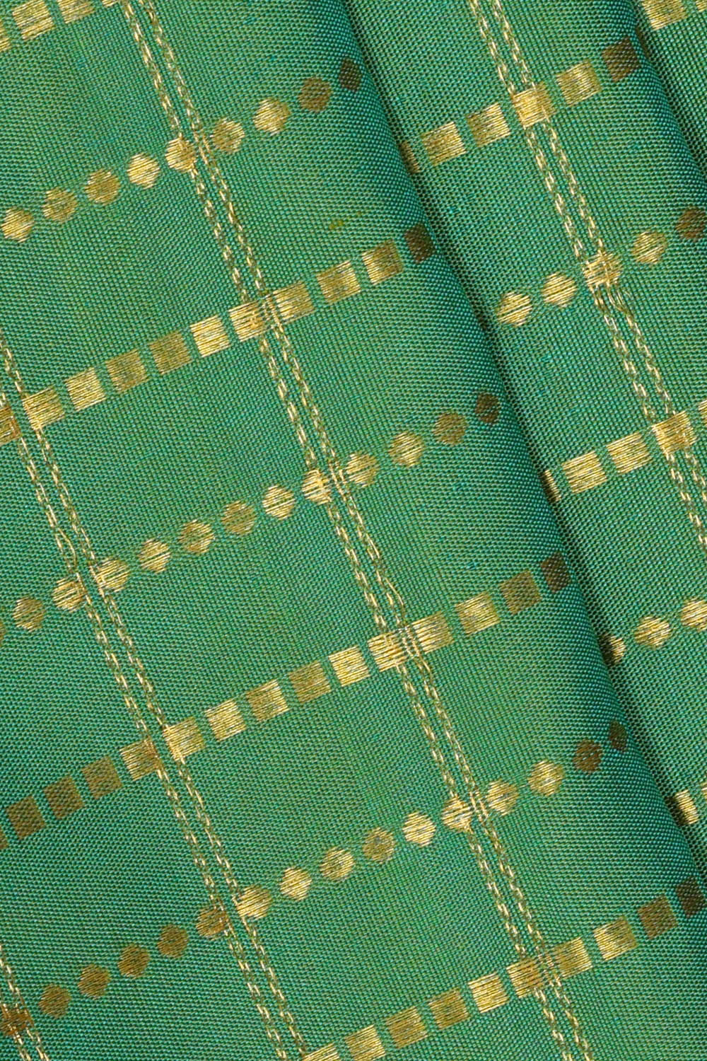 Image of Sea-Green Gadwal Silk Kattam Saree